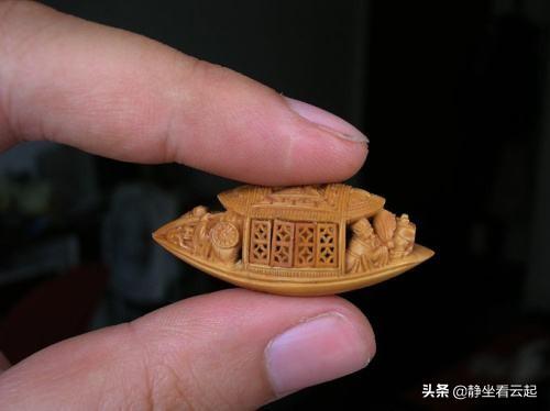 核雕（核舟记）中国传统民间微型雕刻工艺，非物质文化遗产